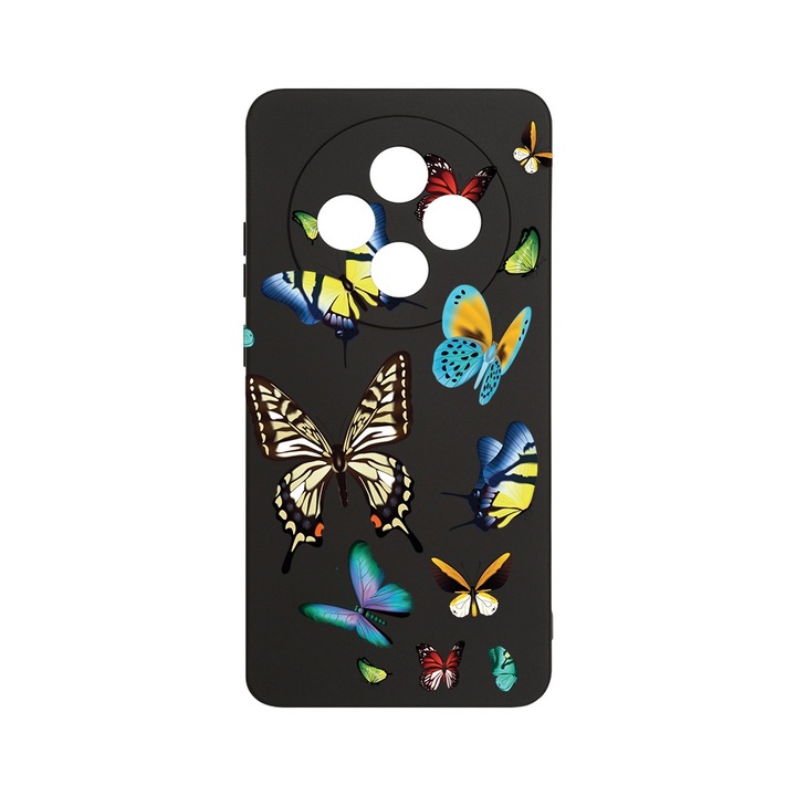 BestCase 1.2mm Szilikon telefontok, kompatibilis modell Xiaomi Redmi 14C, Beautiful Color Butterflies, Kameravédelem, Mikroszálas puha belső, PB 992