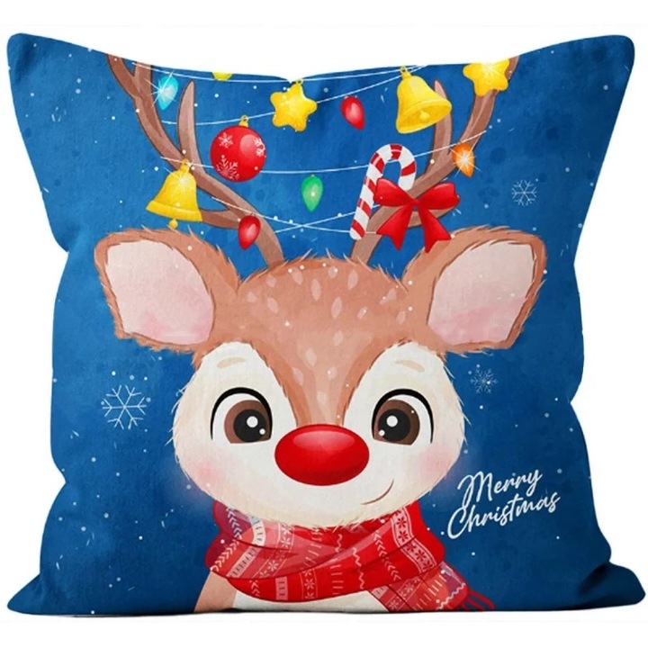 Dekoratív párnahuzat karácsonyi motívummal, Gonga Multicolor