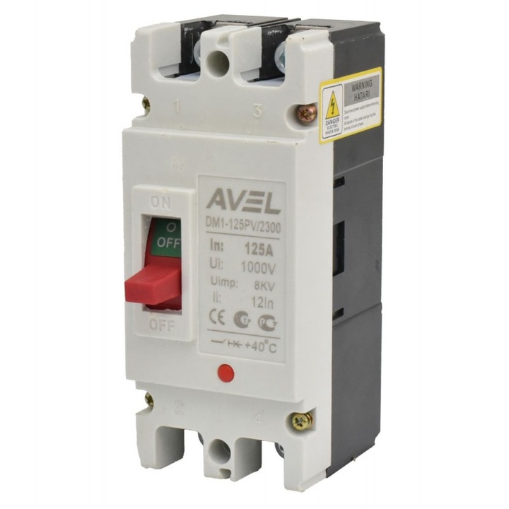 Intreruptor de Circuit Solar MCCB 2P 125A 1000V DC – Protectie Electrica pentru Sisteme Fotovoltaice