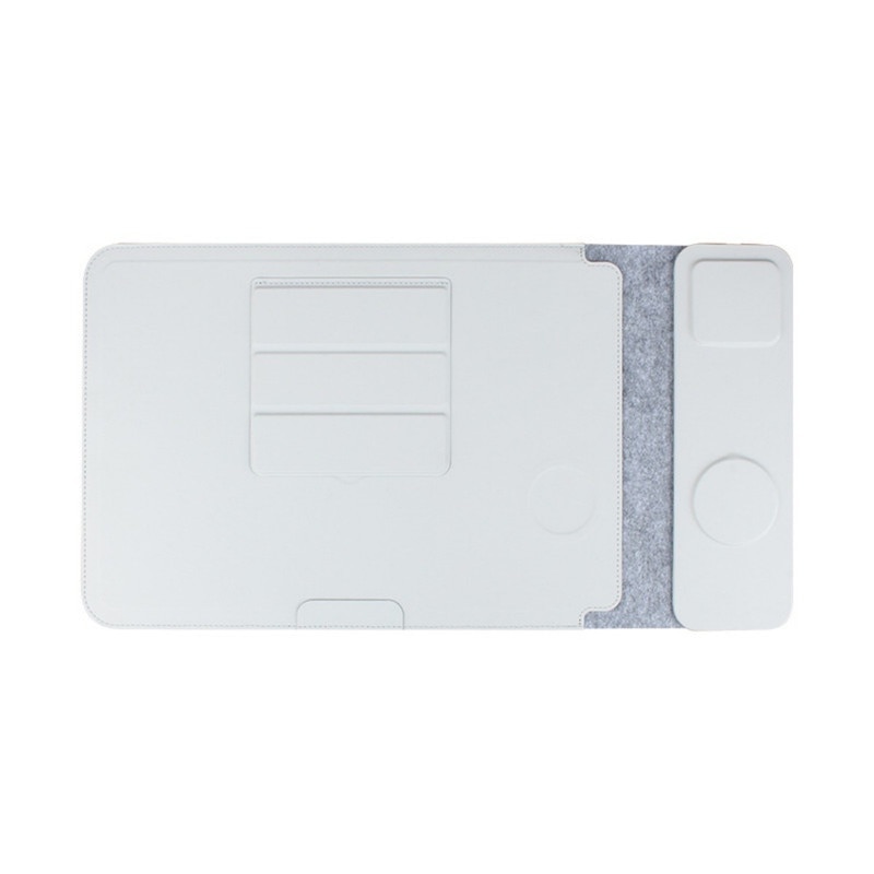 Geanta multifunctionala pentru laptop 4 in 1, incarcare wireless, design multifunctional, gri, 15"-16"
