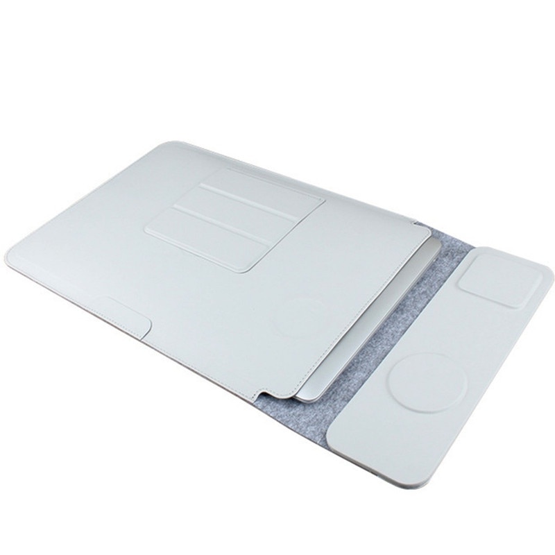 Geanta multifunctionala pentru laptop 4 in 1, incarcare wireless, design multifunctional, gri, 15"-16"