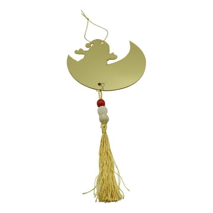 Ornament brad, Luna, Auriu, Lucios, 10*25CM, Acril, Interior/ Exterior