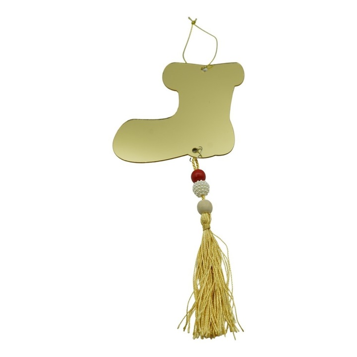 Ornament brad, Gheata, Auriu, Lucios, 10*25CM, Acril, Interior/ Exterior