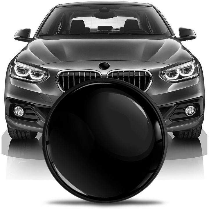SkinoEu embléma 82mm BMW kompatibilis első motorháztető hátsó csomagtartó 51147057794 fekete fényes EN 28