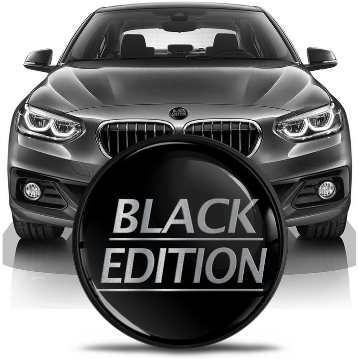 SkinoEu embléma, 82 mm, kompatibilis a BMW-vel, első burkolathoz, hátsó burkolathoz, csomagtartóhoz, 51147057794, fekete kiadás, EN 10