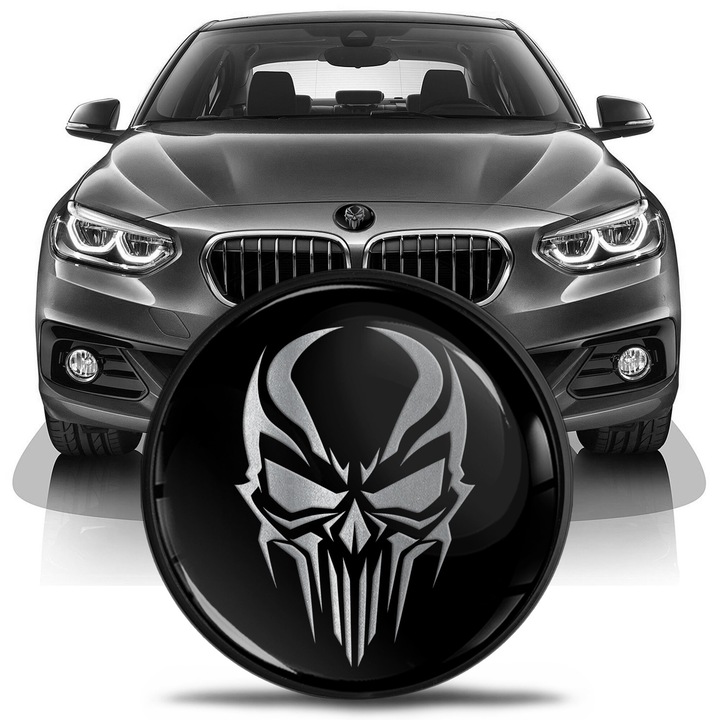 SkinoEu embléma 82mm BMW kompatibilis első motorháztető hátsó csomagtartó 51147057794 koponya EN 6