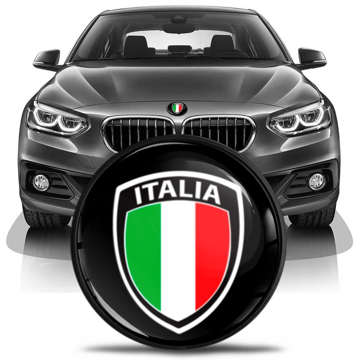 SkinoEu embléma 82mm BMW kompatibilis első motorháztető hátsó csomagtartó 51147057794 olasz zászló EN 1