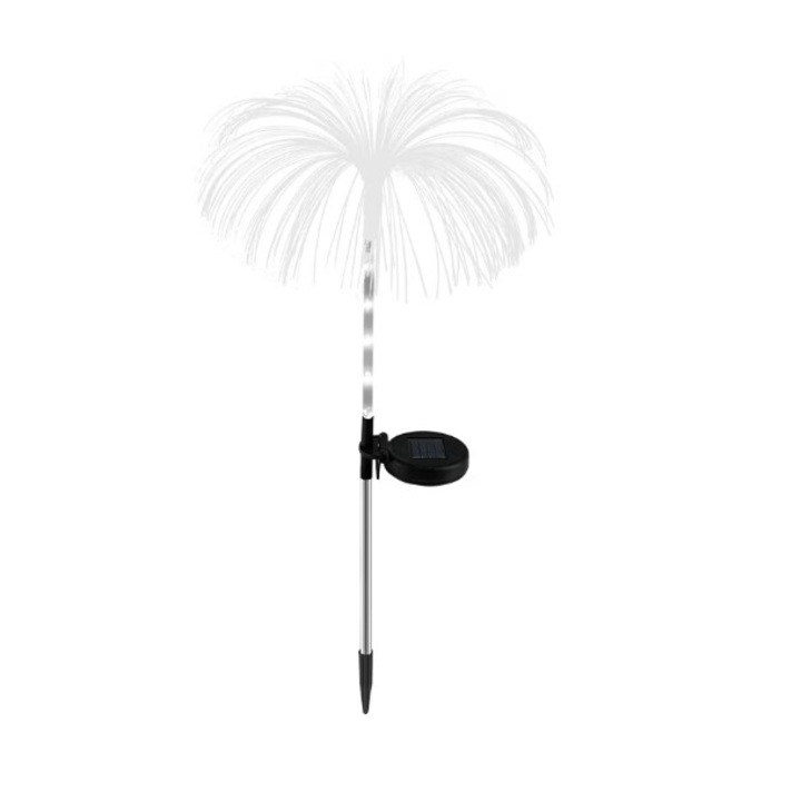 Комплект 2 декоративни соларни лампи RGB, Folvese, 7 цвята, метал, стъкло, соларни