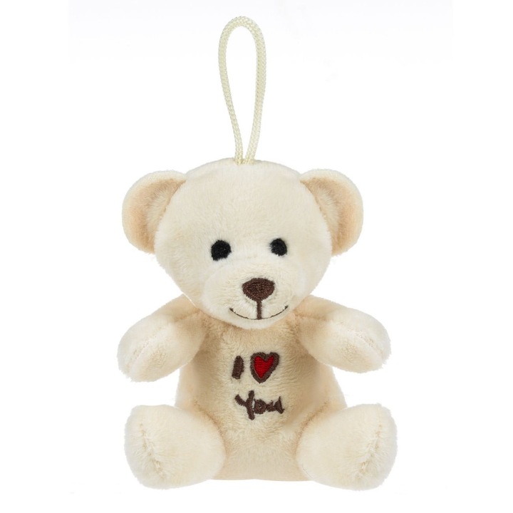 Toy Plus, Medve, szeretlek, bézs, 11 cm