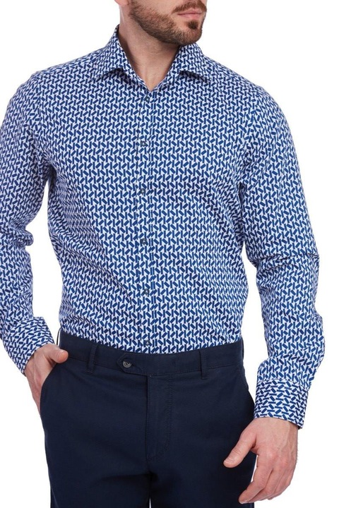 Camasa barbati, W. Wegener, slim fit 5960, Bleumarin