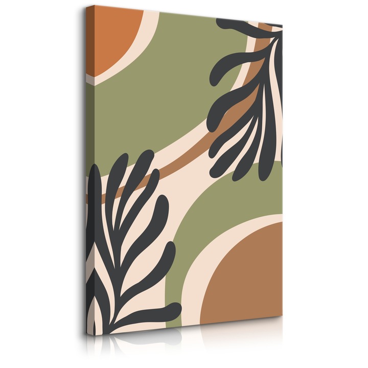 Tablou Muralo Frunze de alge abstracte Decorare camera de zi 60 cm x 90 cm 3D Stil Modern