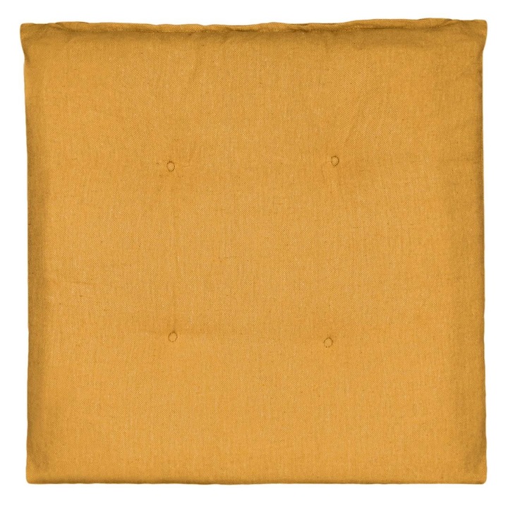 Üléspárna, Mustársárga Modell, 40x40cm, Cipzár Nélkül, Zsinórokkal, MYONNA IT & E- COMMERCE ®