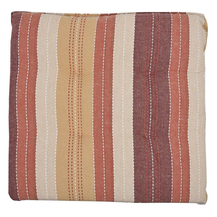 Perna Scaun, 40x40cm, Dungi Maro si Bej, Bumbac, Poliester