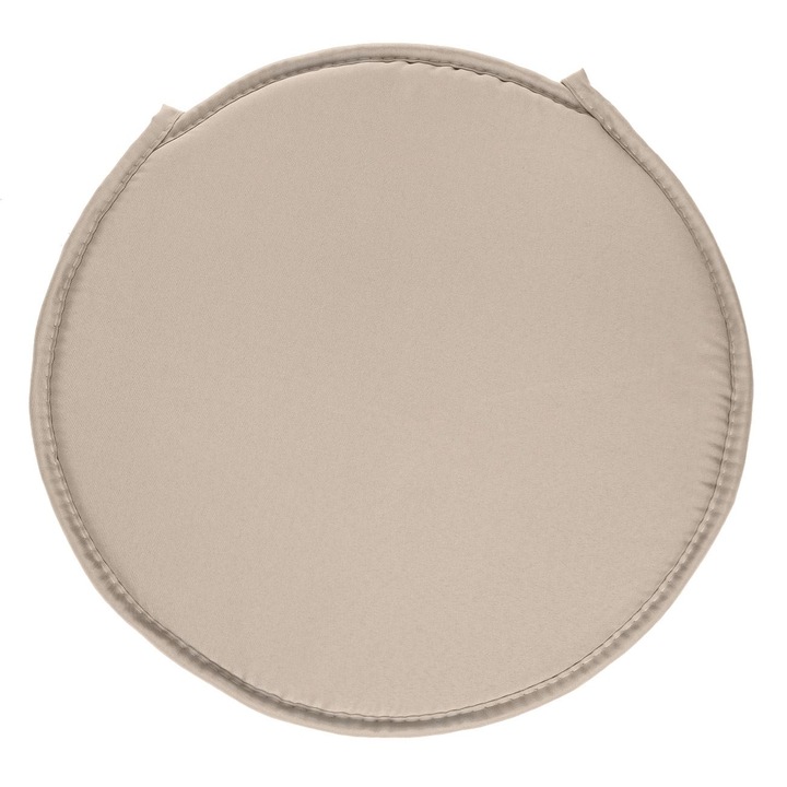 Kerek nyári székpárna, vízálló barna, Ø38cm