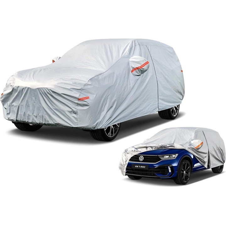 FUIENKO autóhuzat, 6 rétegű, szél, hó és UV álló, ezüst, 430x180x160cm