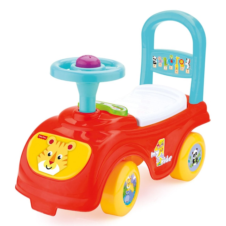 Образователна кола за проходилки с цветен клаксон и място за съхранение - Fisher Price