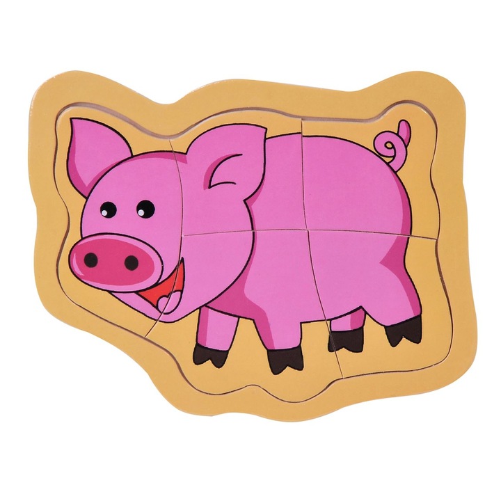 Fa kirakós Malacka (5 darabos) - 11,5x15cm