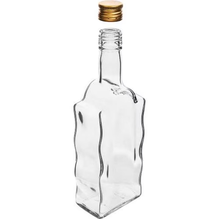 Sticla cu capac cu filet, Minerva, 0.2 L, Transparent