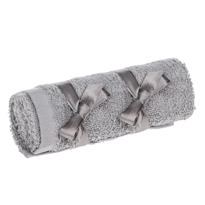 Памучна кърпа, сива, 50x30 см, абсорбираща и мека