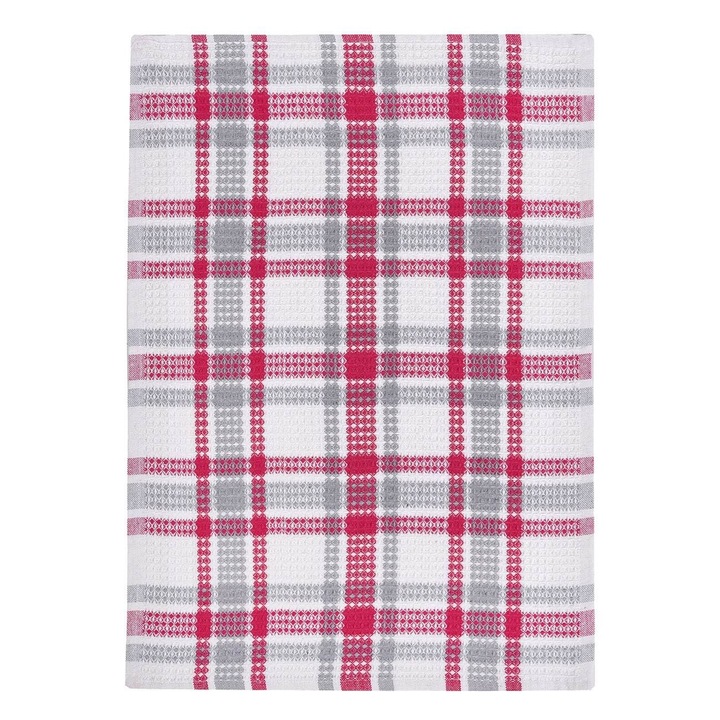 Кухненска кърпа, карета, многоцветна, 60x40 см, състав 80% памук 20% полиестер