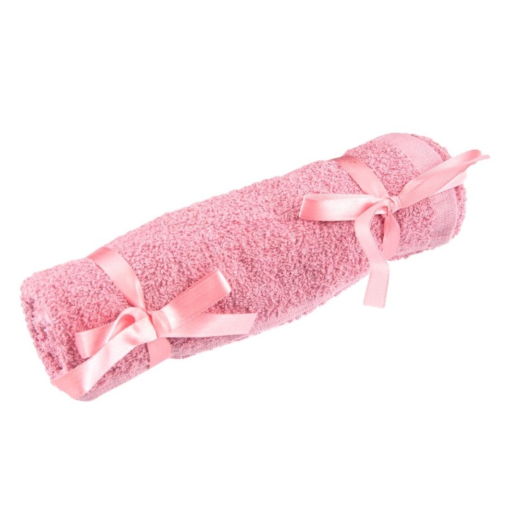 Памучна кърпа за лице, прашно розово, 70x50 см