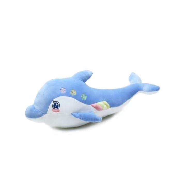 Jucarie plus Delfin , albastru, 50 cm