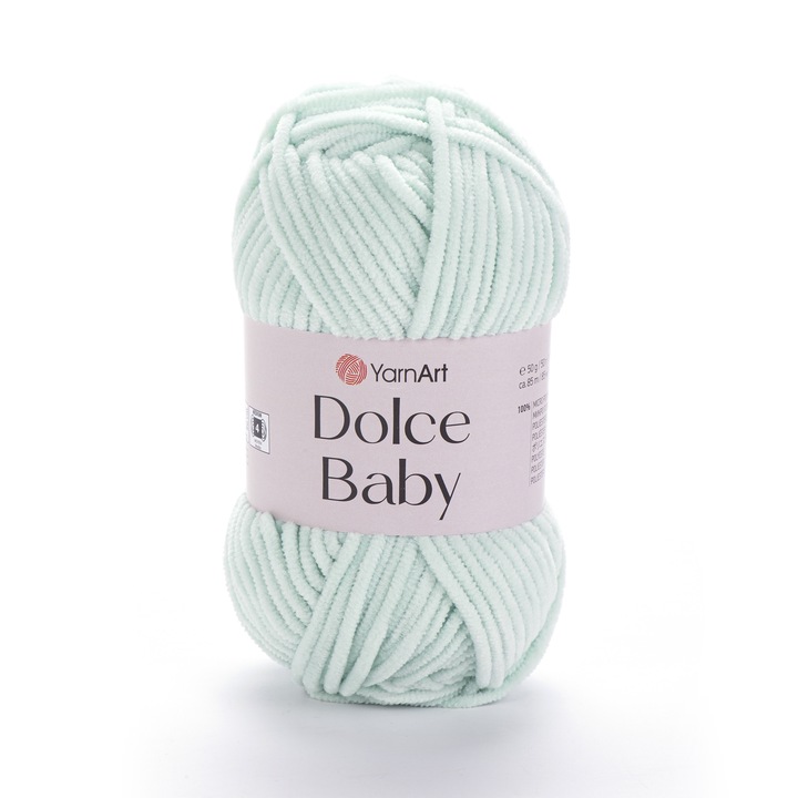 Fir Textil YarnArt Dolce Baby 753, vernil, pentru crosetat si tricotat, poliester, 85 m