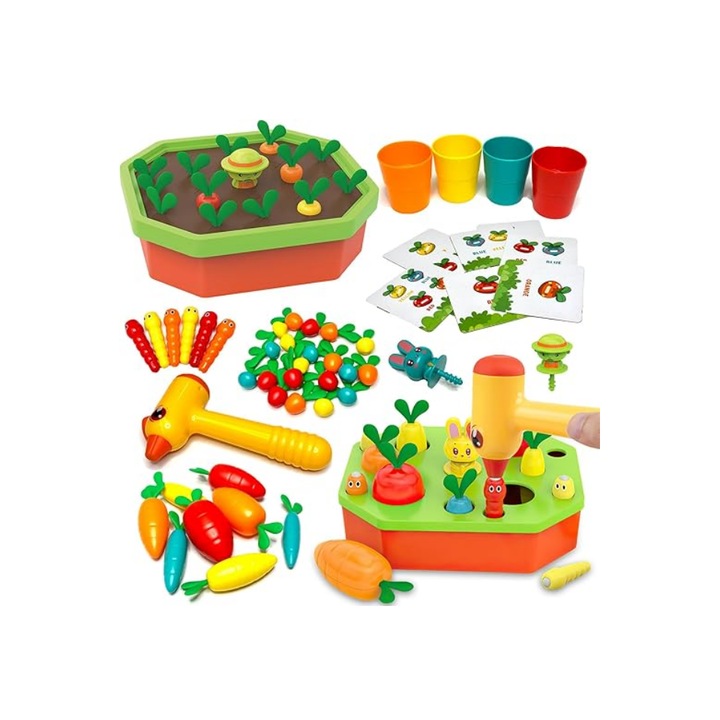 Joc recoltarea legumelor, Montessori, interactiv pentru copii 18+ luni BIK7