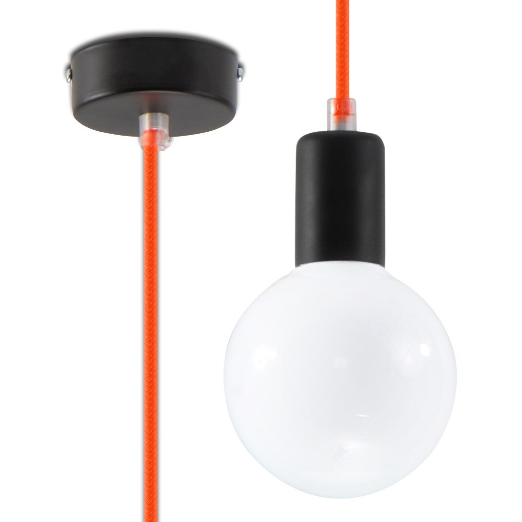 Pendul Sollux Lighting Edison, E27, Loft Design, Orange