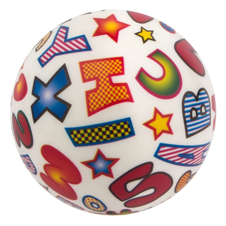Minge pentru copii cu imprimeu cifre si litere, DecorCasa, 22 cm