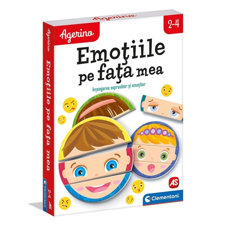 Joc Educativ Clementoni, Emotiile pe Fata Mea, Multicolor, 2-4 Ani, Set 6 Puzzle-uri