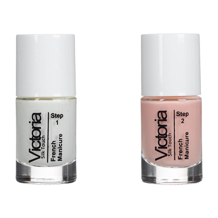 Set Oje Unghii, Victoria, French Manicure, Pink, 2 Bucati, Capacitate 11ml