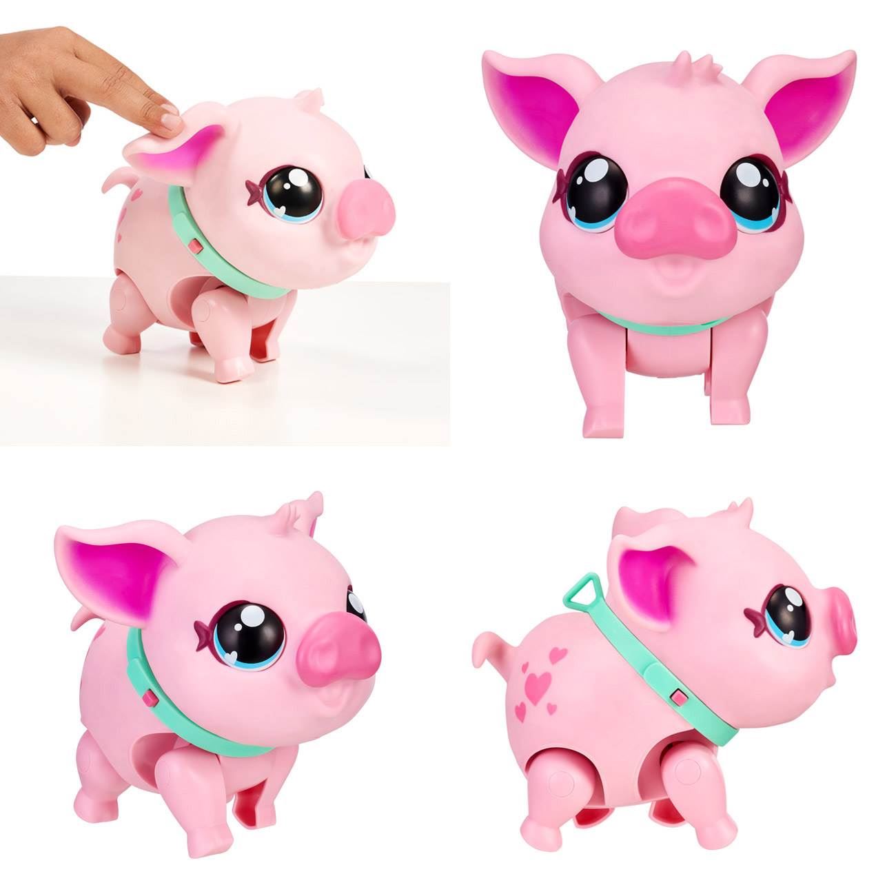 Porcusor interactiv Lucky, set cu ham si biberon, multicolor