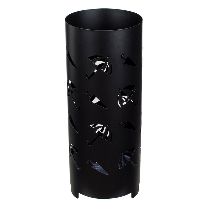 Черна метална стойка за чадъри за дъжд ø19x49см