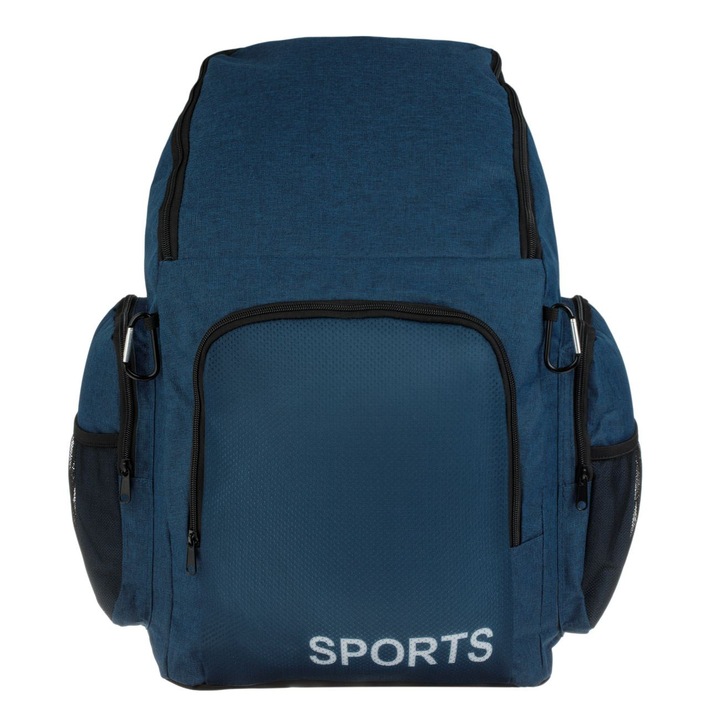 Rucsac Sport, Model Sport, Culoare Albastru, Dimensiune 35x27x48cm, Capacitate Mare, Imprimeu "Sports"