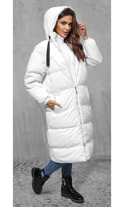 Női dzseki OZONEE JS/5M3163/, Fehér