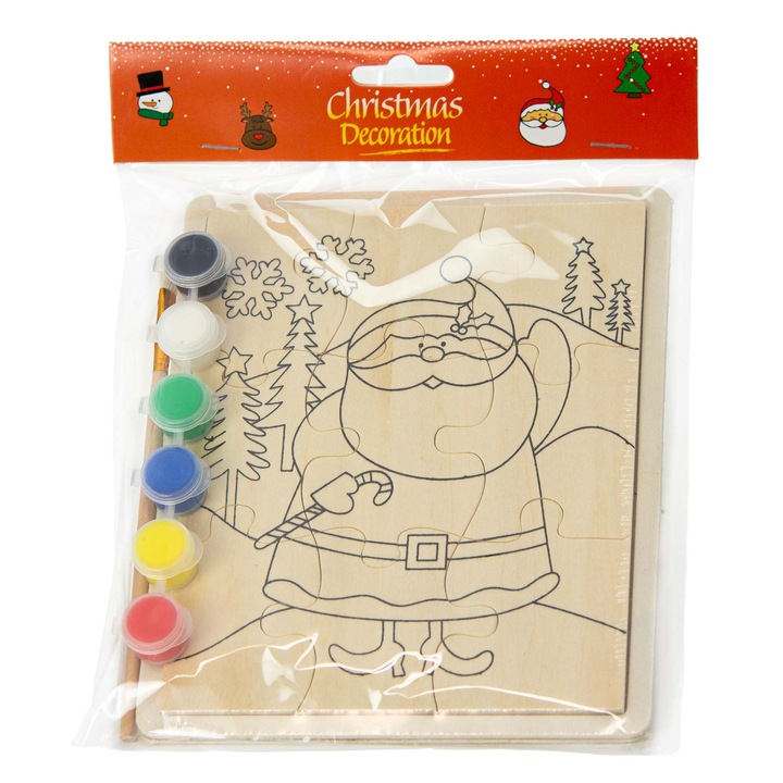 Carte De Colorat Pentru Craciun, Edanti, 15X20 Cm, Pentru A Picta, Model Mos Craciun