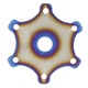 Buton claxon volan, Mmgoqqt, ABS + metal, pentru volan de curse cu 6 suruburi