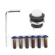 Buton claxon volan, Mmgoqqt, ABS + metal, pentru volan de curse cu 6 suruburi