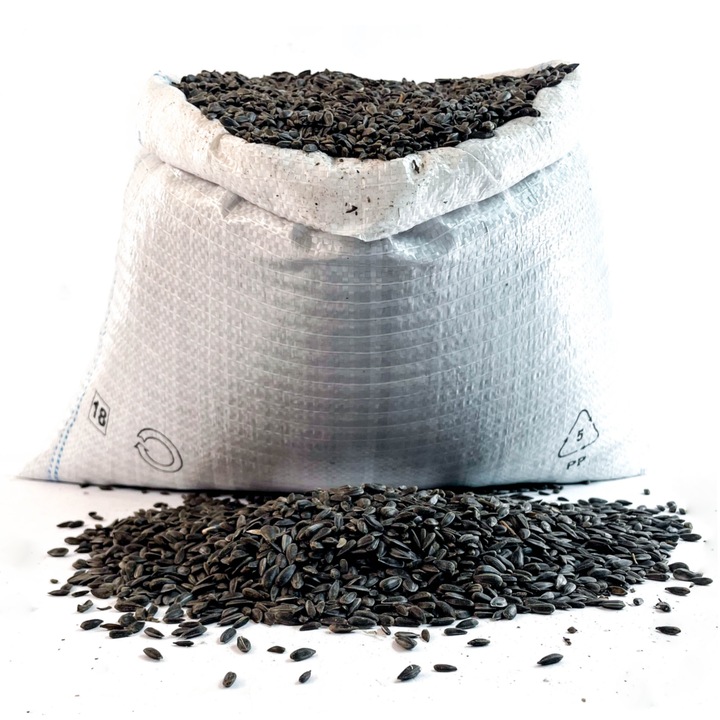 Seminte negre de floarea-soarelui pentru pasari 10 kg – hrana naturala, bogata in grasimi si proteine, fara amestecuri