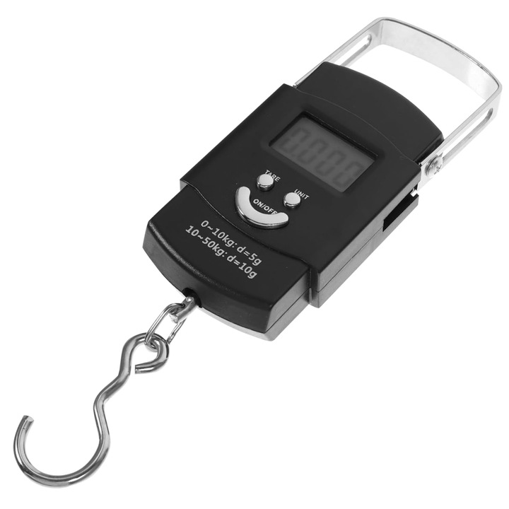 Cantar electronic KUNXIUJ, cantarire digitala, capacitate 50 kg, extensibil, pentru bagaje si pescuit
