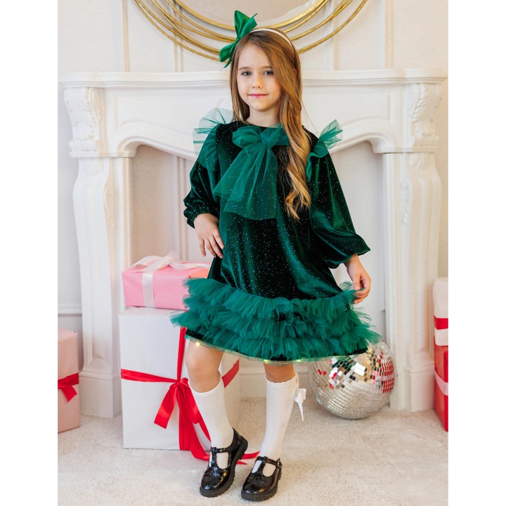 Compleu Verde, Rochita+Bentita+Sosetele