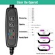 Lampa pentru cresterea plantelor de interior, 48 LED, Spectrum complet, Timer automat, Intensitate lumina reglabila, Picioare flexibile, Rotire 360°, Prindere cu clips, conectare USB, OUYLAF, Negru
