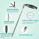 Lampa pentru cresterea plantelor de interior, 48 LED, Spectrum complet, Timer automat, Intensitate lumina reglabila, Picioare flexibile, Rotire 360°, Prindere cu clips, conectare USB, OUYLAF, Negru