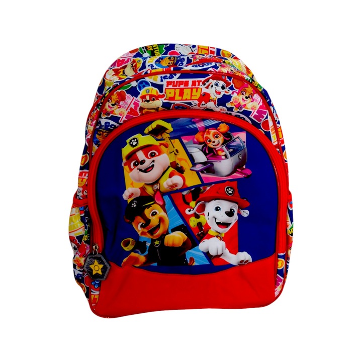 Ергономична раница, с две отделения и два странични джоба, 40x30x15 см, регулируеми и подсилени презрамки, многоцветна, All Mighty, Paw Patrol