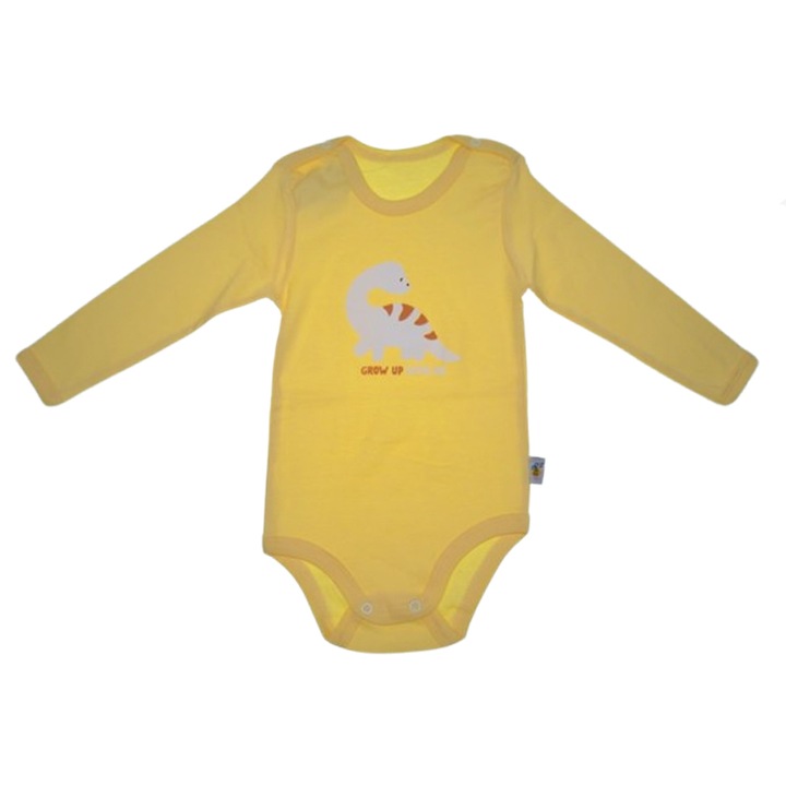Body cu maneca lunga pentru baieti Mini Junior BDY-MJ15, Galben 113883