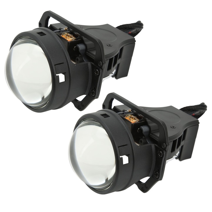 LED фарове с двойни лещи 5500K комплект универсални за H1 H4 H7 HB3 HB4 D1 9-24V