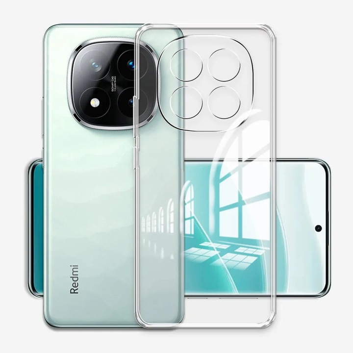 Кейс за Xiaomi Redmi Note 14 Pro 4G Anti-Shock 1.5mm със защита на стъклата Clear