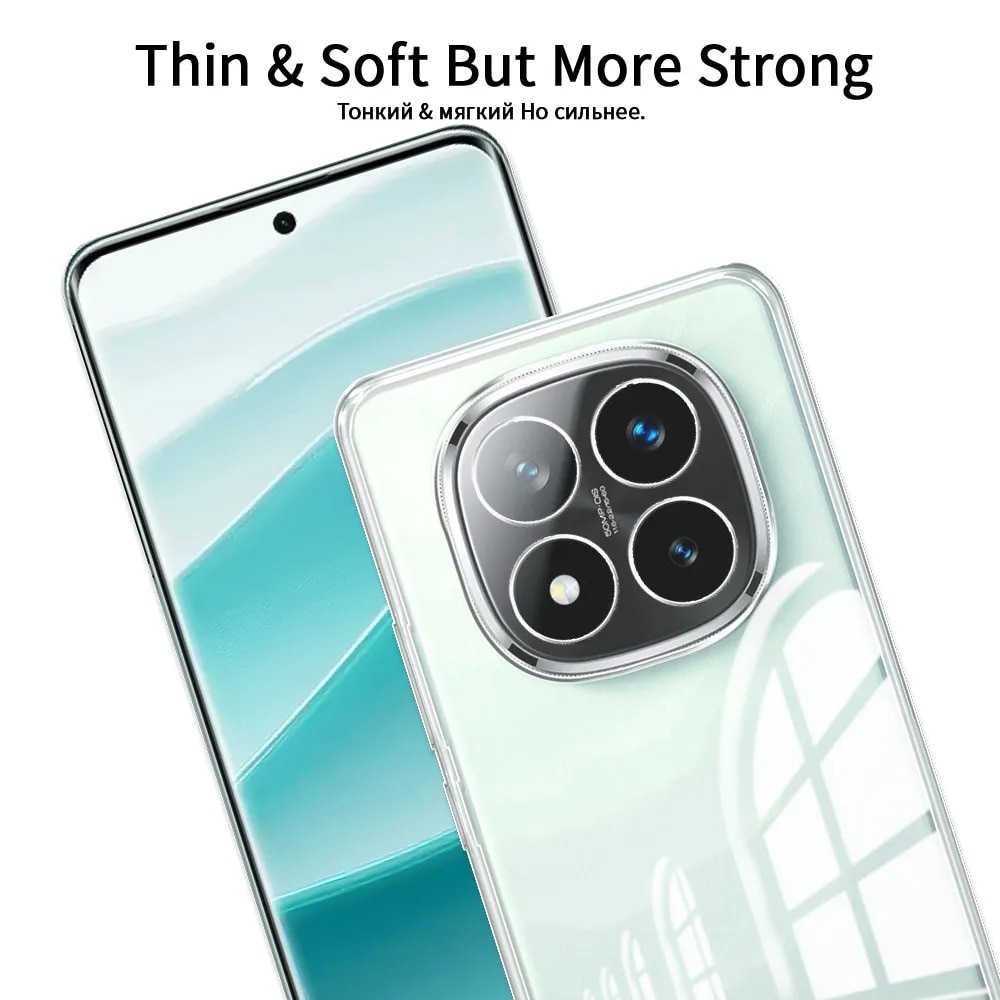 Husa pentru Xiaomi Redmi Note 14 Pro+ Plus Anti-Shock 1.5mm cu protectie lentile transparent