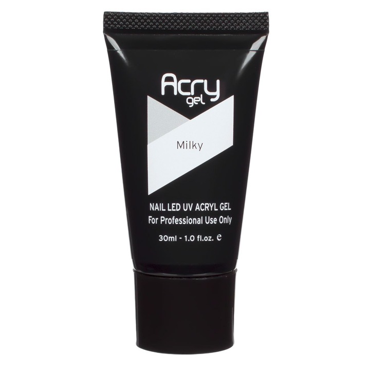 Gel Acryl Unghii, Acrygel, Milky, Capacitate 30ml, Semitransparent